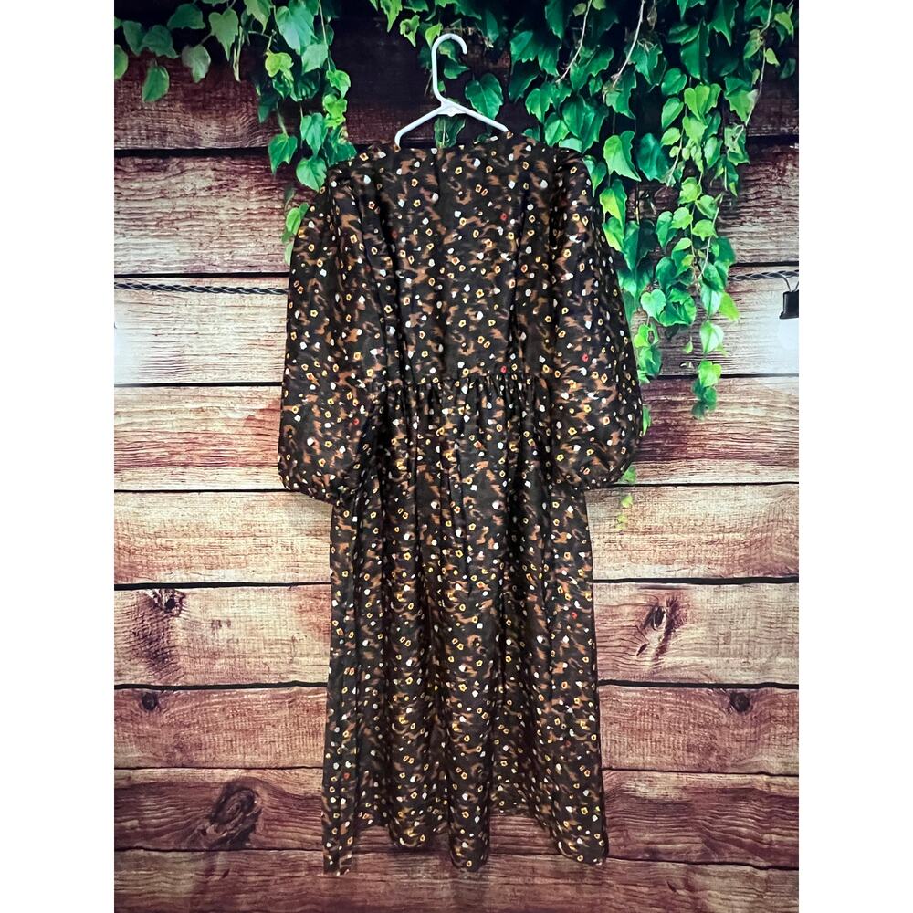 Baum Und Pferdgarten Asana Midi Dress in Cheetah Garden Floral EU 42 US 12 NWOT - Picture 4 of 7